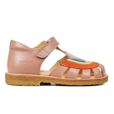 Colourblock rainbow sandal with velcro