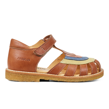 Colourblock rainbow sandal with velcro