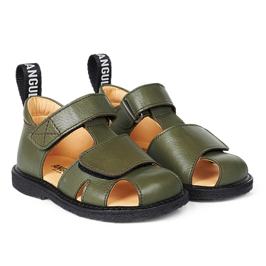 Starter sandal with logo tape and velcro closure