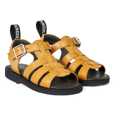 Sandal with buckle closure and Angulus logo tape