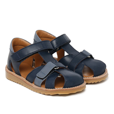 Colourblock sandal with adjustable velcro closure