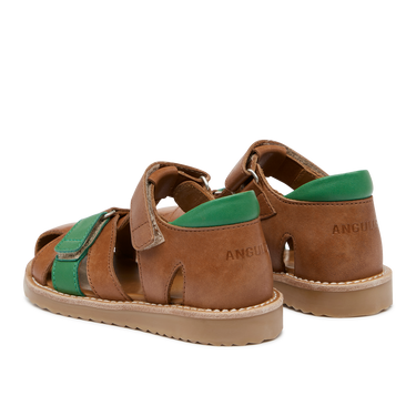 Colourblock sandal with adjustable velcro closure