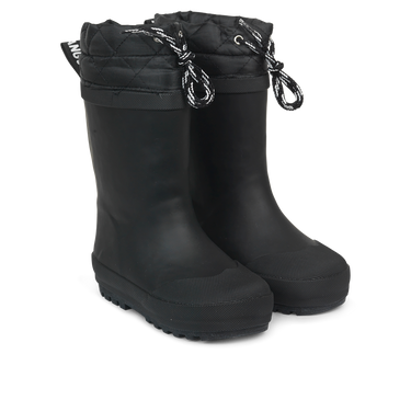 Rubber boot with wool lining