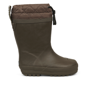 Rubber boot with wool lining