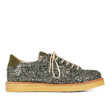 Sneaker in glitter with plateau sole