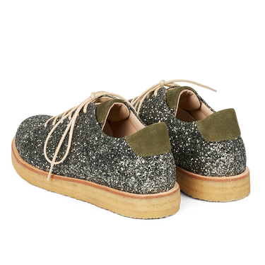 Sneaker in glitter with plateau sole