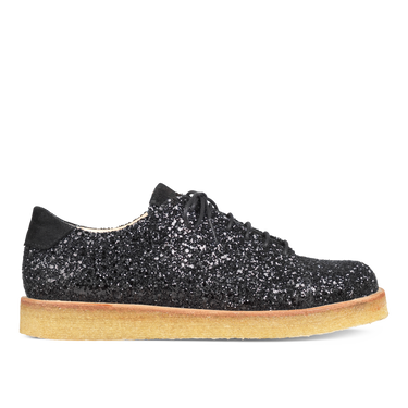 Sneaker in glitter with plateau sole