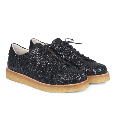 Sneaker in glitter with plateau sole