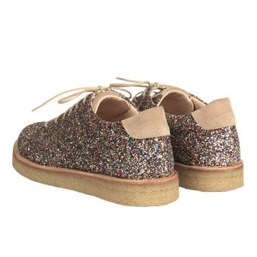 Sneaker in glitter with plateau sole