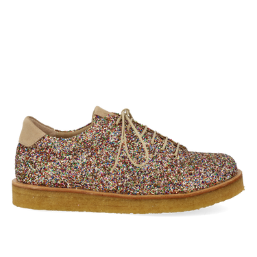 Sneaker in glitter with plateau sole