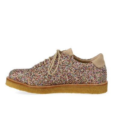 Sneaker in glitter with plateau sole