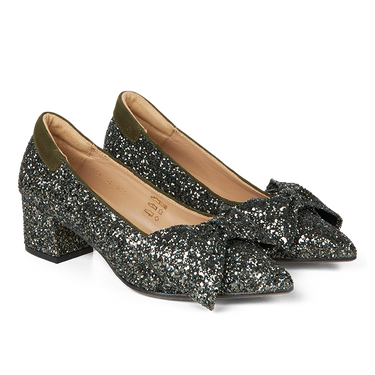 Sparkling glitter bow pump