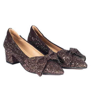 Sparkling glitter bow pump