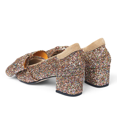 Sparkling glitter bow pump