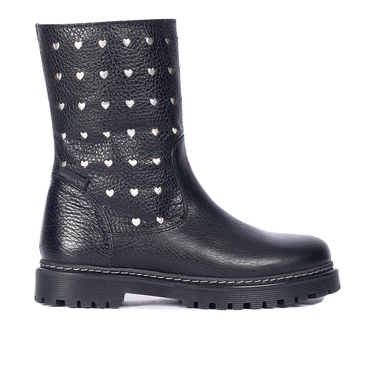 TEX-boot with perforated silver hearts