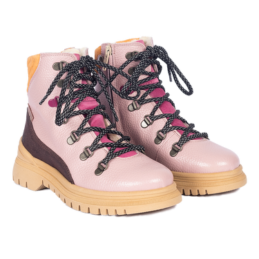 Colourblock TEX-lace-up boot with contrast eyelet