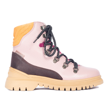 Colourblock TEX-lace-up boot with contrast eyelet