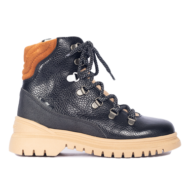 Colourblock TEX-lace-up boot with contrast eyelet