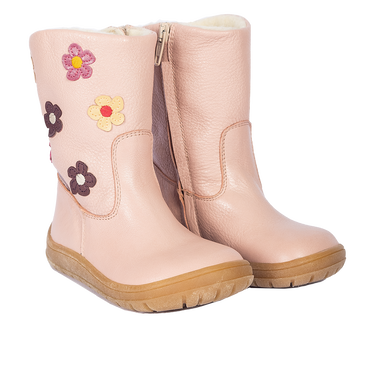 TEX-boot with wool lining and flower applications