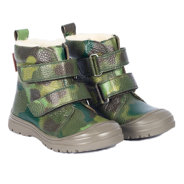 TEX-boot with camouflage print and wool lining