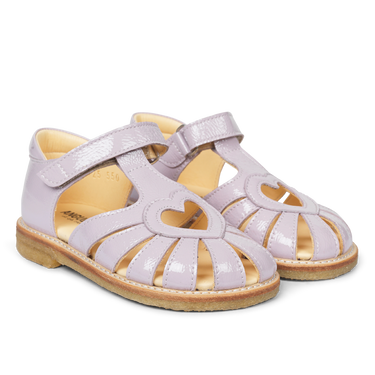 Sandal with heart detail and velcro closure