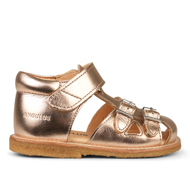 Starter sandal with velcro and buckles