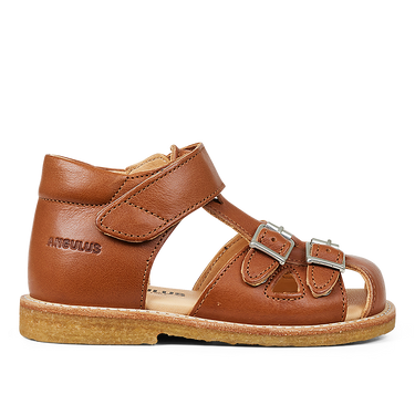 Starter sandal with velcro and buckles