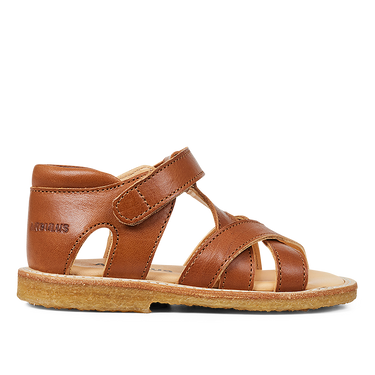 Cross sandal with open toe and velcro closure