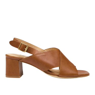 Sandal with block heel