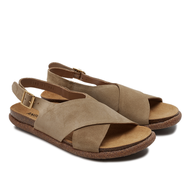 Footbed cross sandal