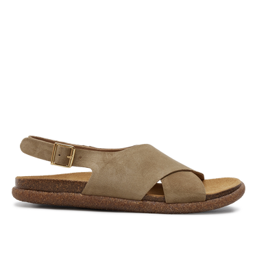 Footbed cross sandal