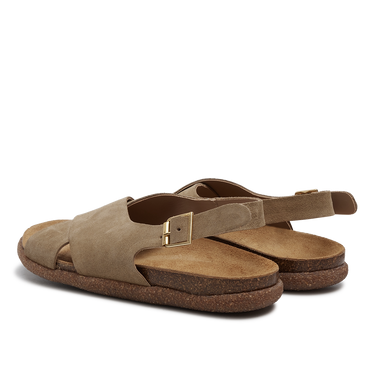 Footbed cross sandal