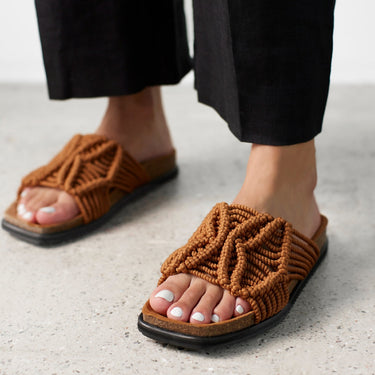 Crochet slip-in footbed sandal