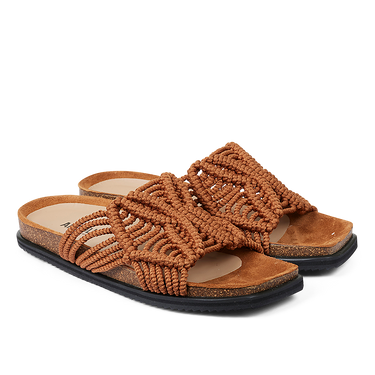 Crochet slip-in footbed sandal