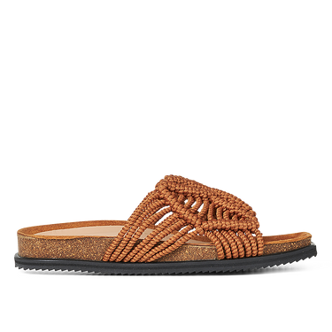 Crochet slip-in footbed sandal