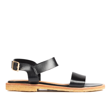 Sandal with gold buckle