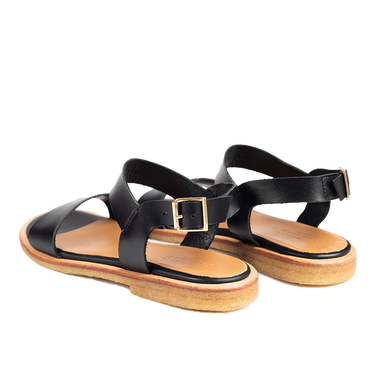 Sandal with gold buckle