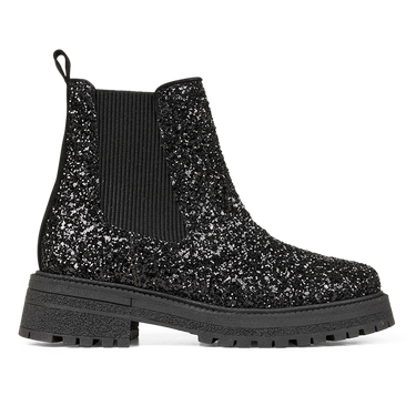 Glitter chelsea Boot on track sole