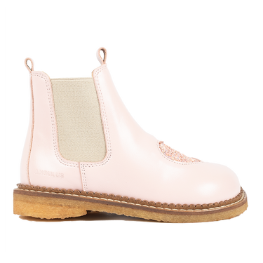 Chelsea Boot with glitter heart