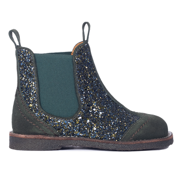 Chelsea boot with sparkling glitter