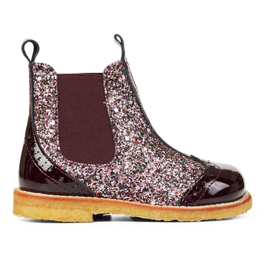 Chelsea boot with Glitter and brogues details