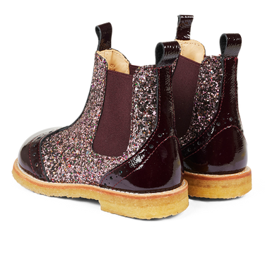 Chelsea boot with Glitter and brogues details