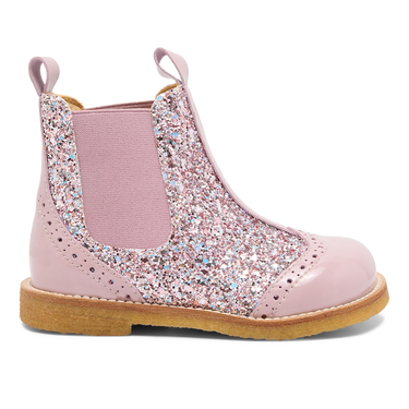 Chelsea boot with Glitter and brogues details