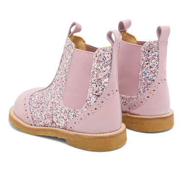 Chelsea boot with Glitter and brogues details