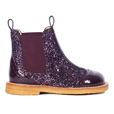 Chelsea boot with Glitter and brogues details