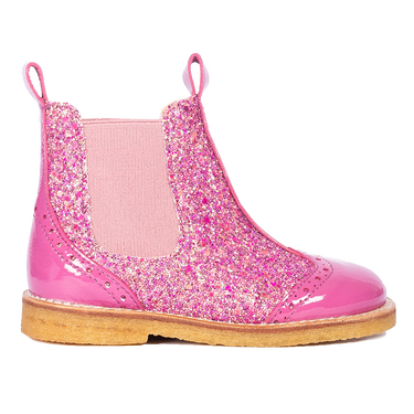 Chelsea boot with Glitter and brogues details