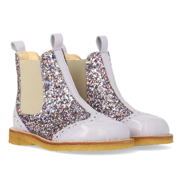 Chelsea boot with Glitter and brogues details