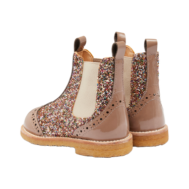 Chelsea boot with Glitter and brogues details