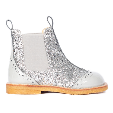 Chelsea boot with Glitter and brogues details