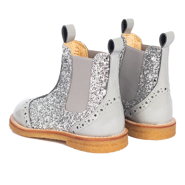 Chelsea boot with Glitter and brogues details